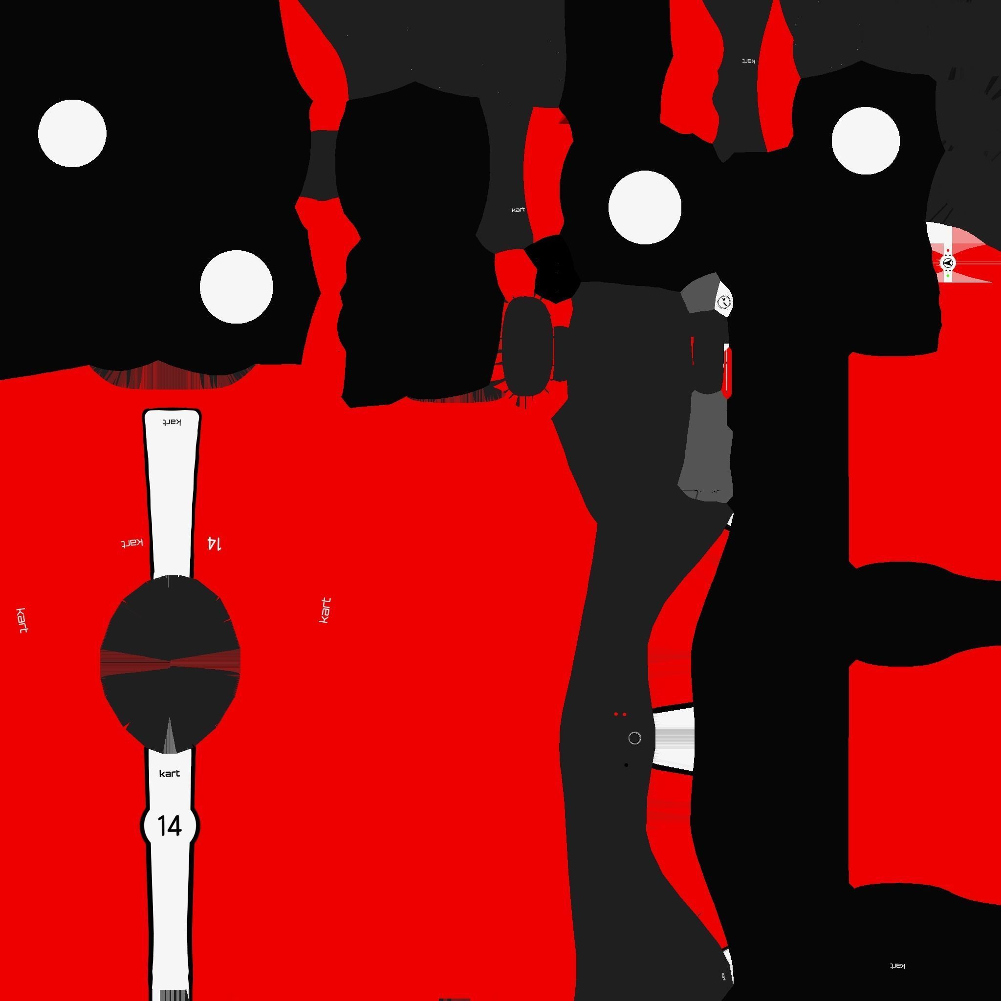 Cartoon Kart F01 Red - Vehicle Racing Design Low-poly 3D model_23