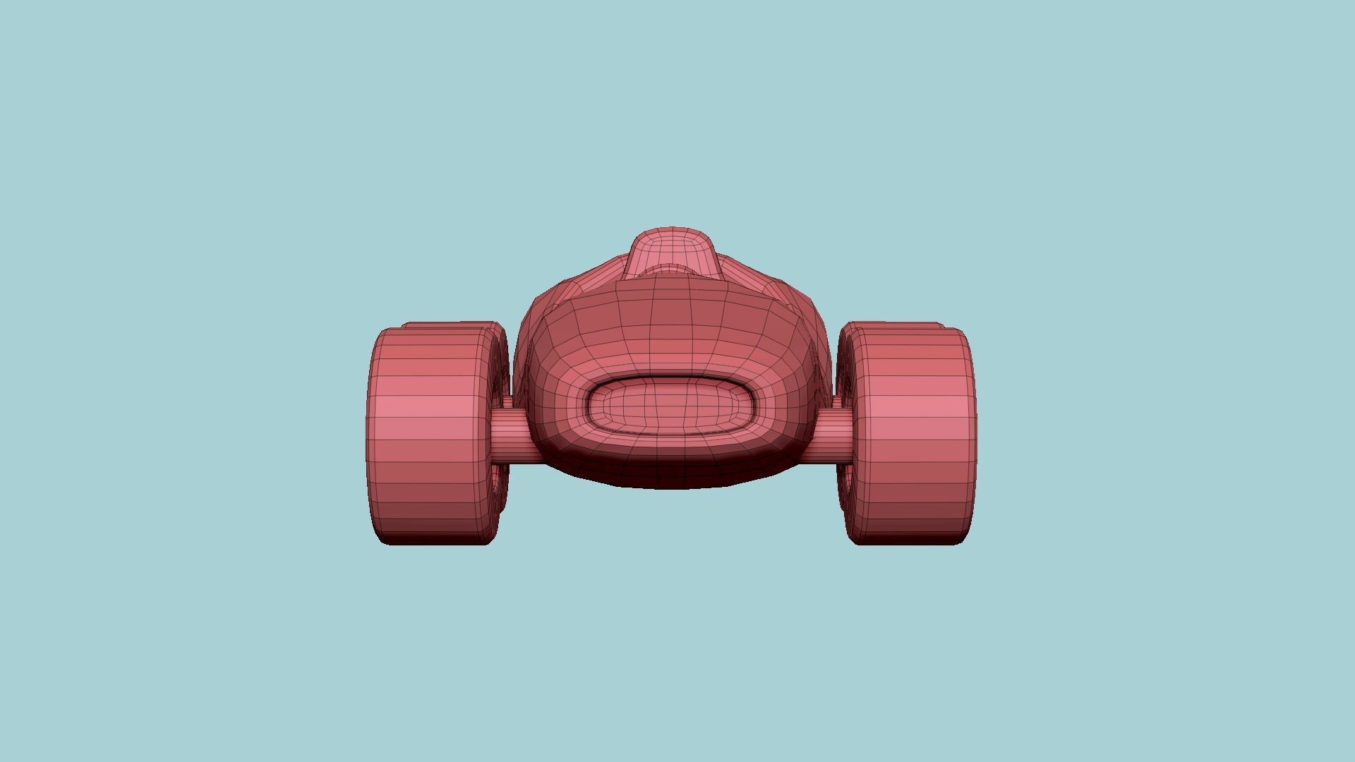 Cartoon Kart F01 Red - Vehicle Racing Design Low-poly 3D model_18