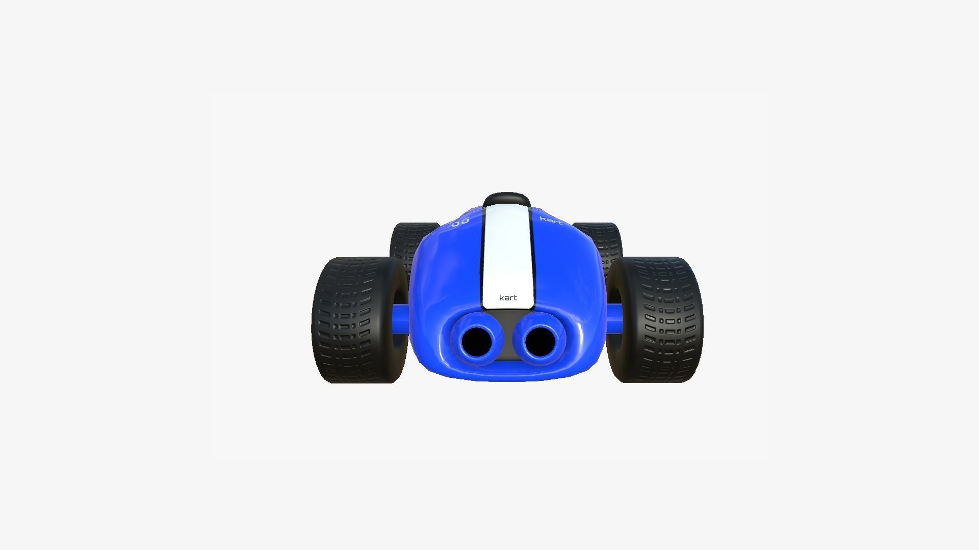 Cartoon Kart F02 Blue - Vehicle Racing Design Low-poly 3D model_2