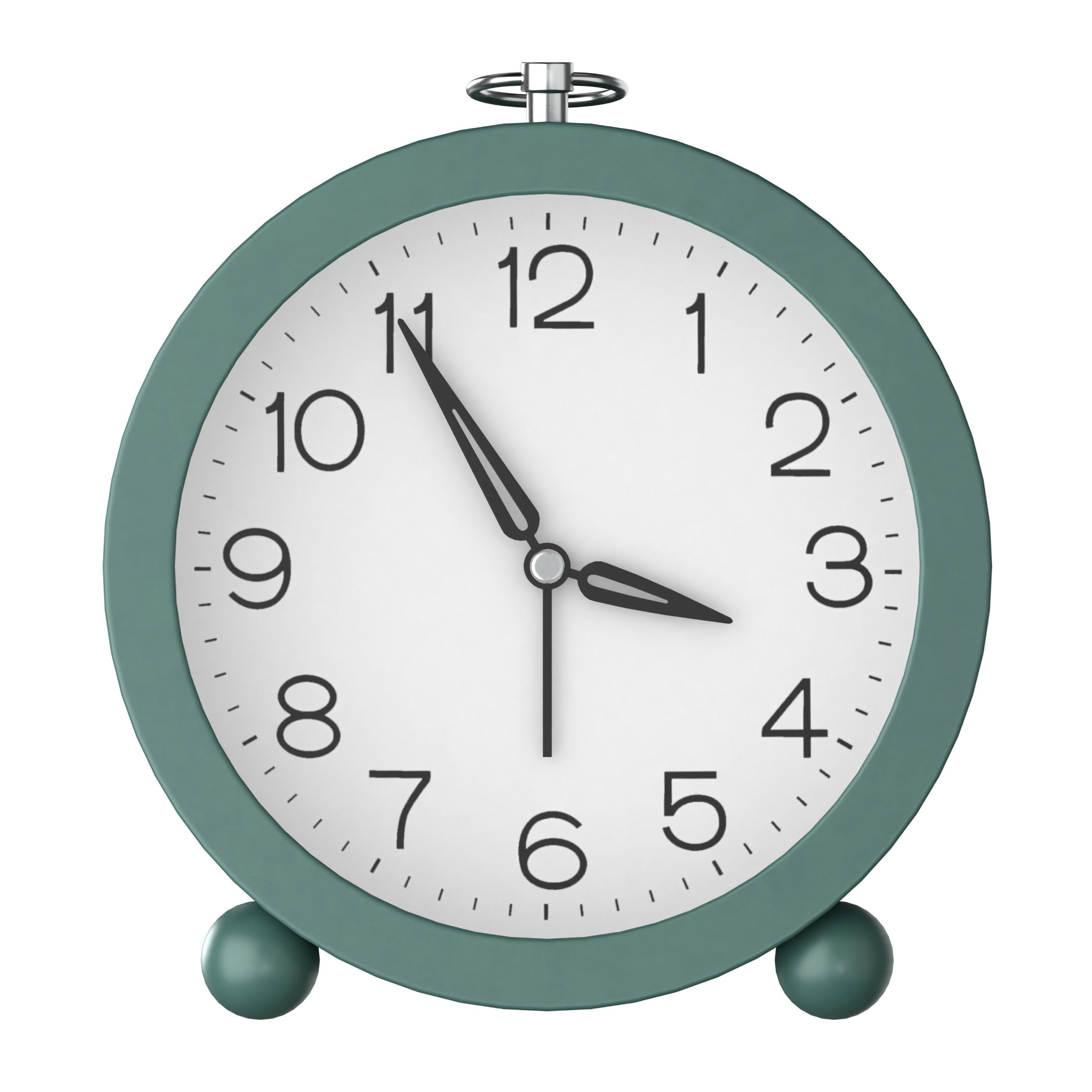 Analogical Clock - 3 Colors Low-poly 3D model_5