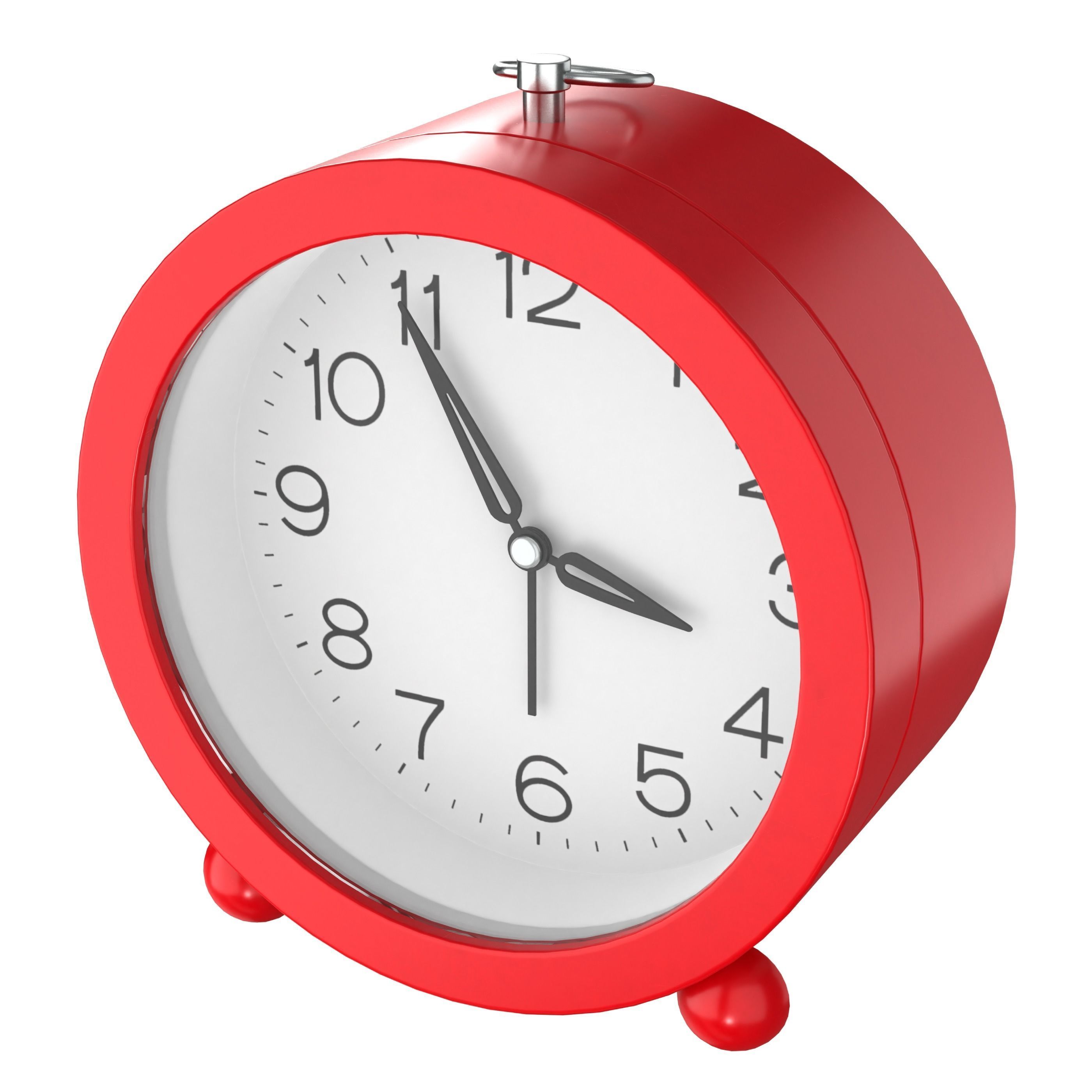 Analogical Clock - 3 Colors Low-poly 3D model_2