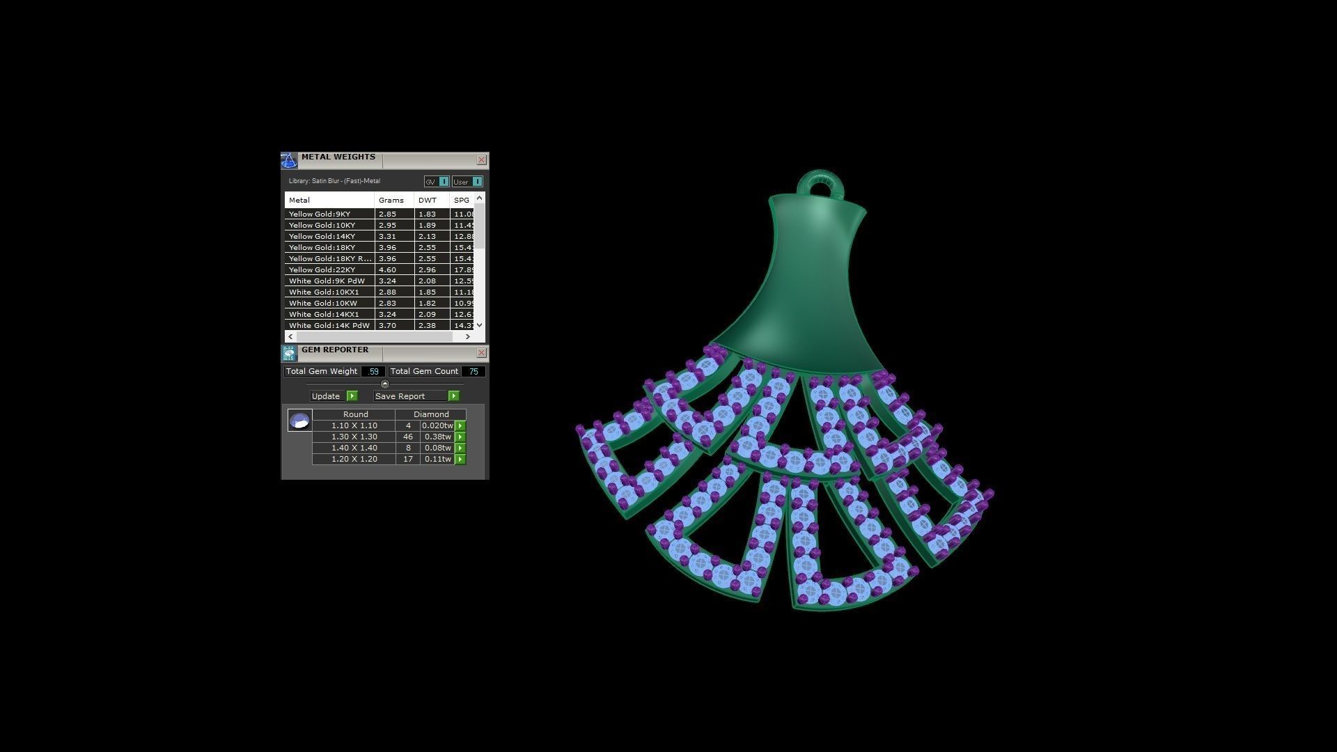 Women Pendant 3dm STL OBJ FBX Renders Details 3D print model_4