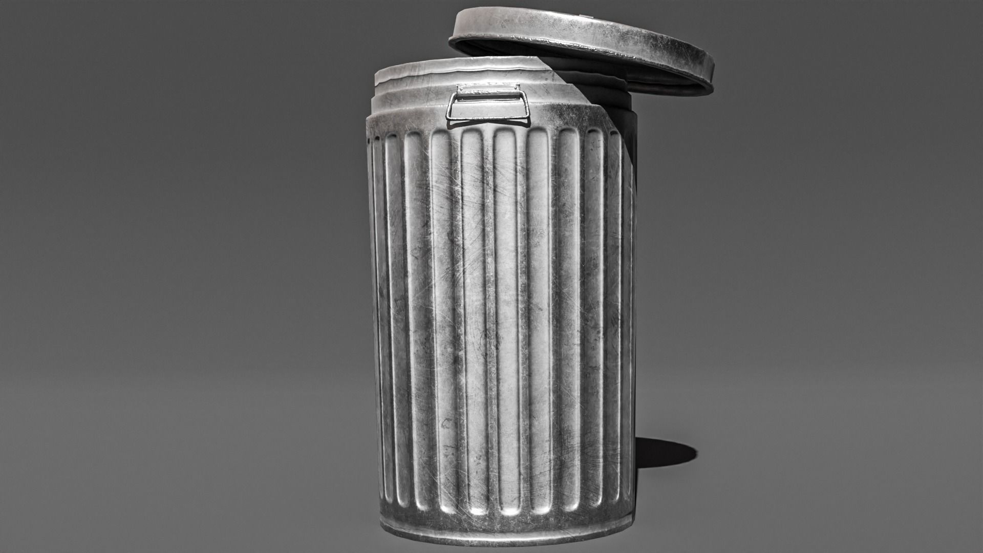 Dust Bin Low-Poly Low-poly 3D model_4