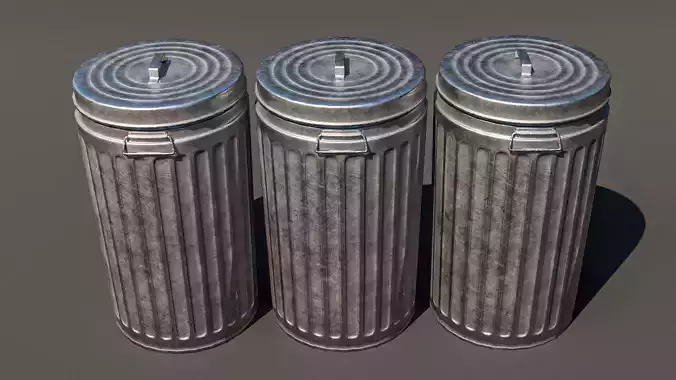 Dust Bin Low-Poly