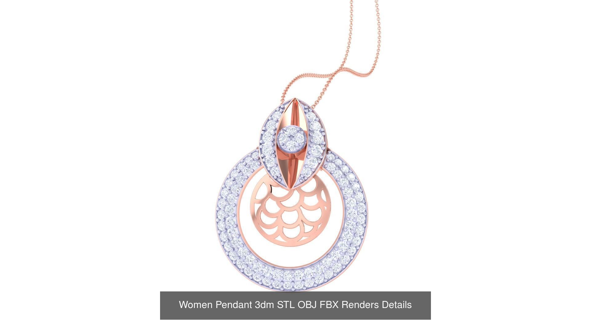 50 Women Pendant 3dm STL OBJ FBX Renders Details Collection _53