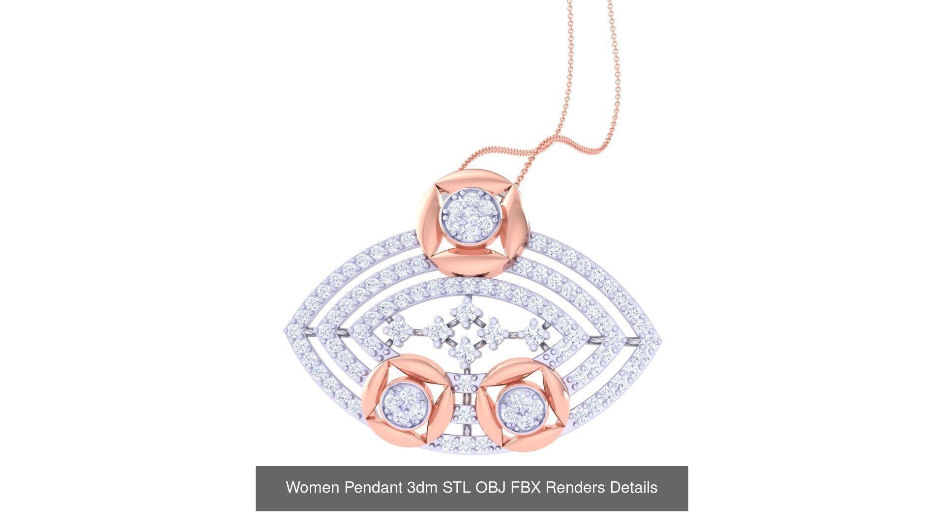 50 Women Pendant 3dm STL OBJ FBX Renders Details Collection _26