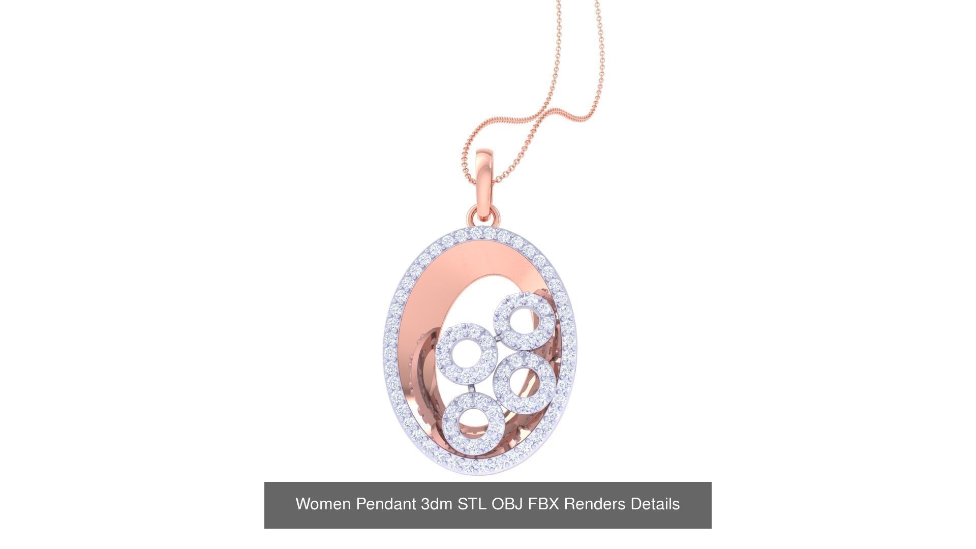 50 Women Pendant 3dm STL OBJ FBX Renders Details Collection _24