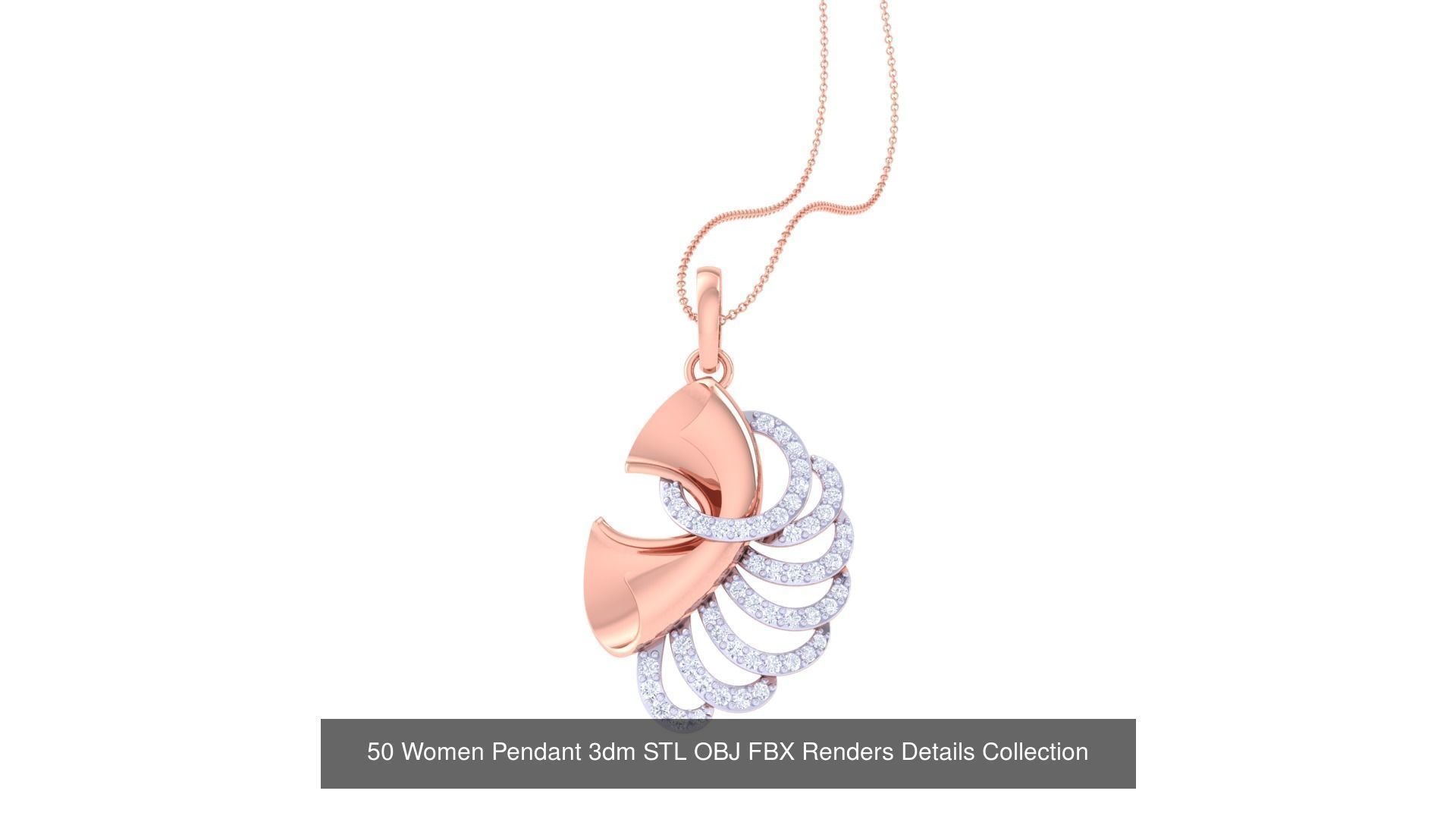 50 Women Pendant 3dm STL OBJ FBX Renders Details Collection _6