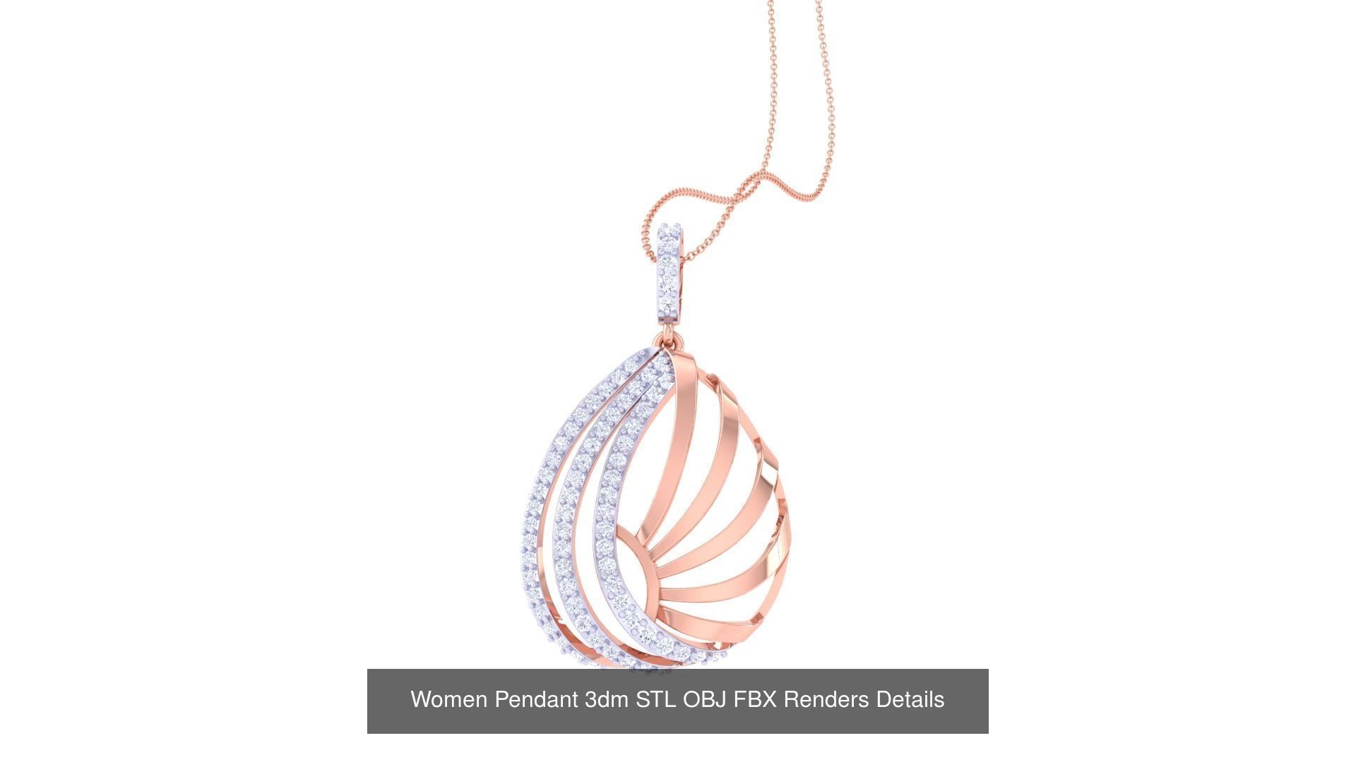 50 Women Pendant 3dm STL OBJ FBX Renders Details Collection _43