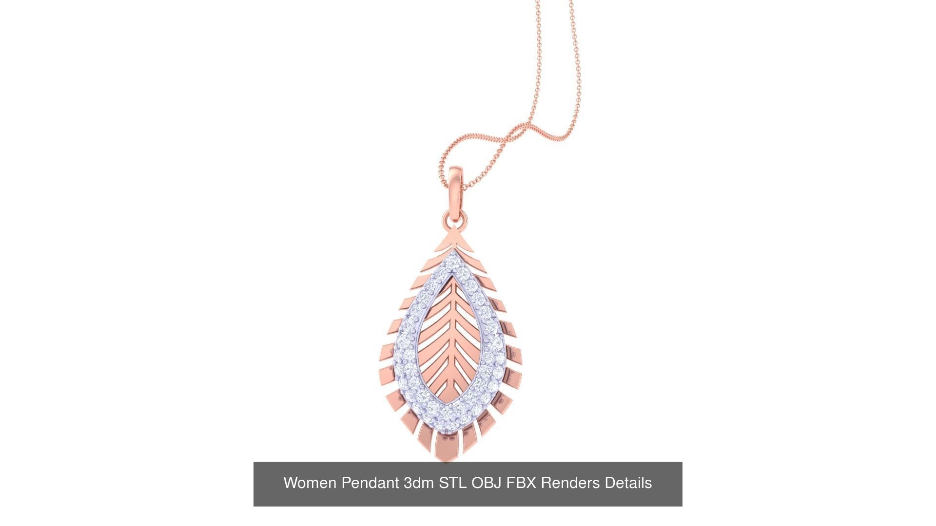 50 Women Pendant 3dm STL OBJ FBX Renders Details Collection _42