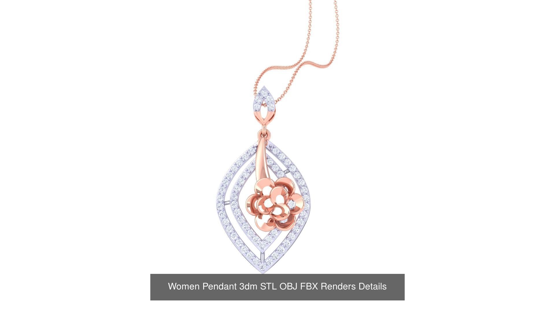 50 Women Pendant 3dm STL OBJ FBX Renders Details Collection _40