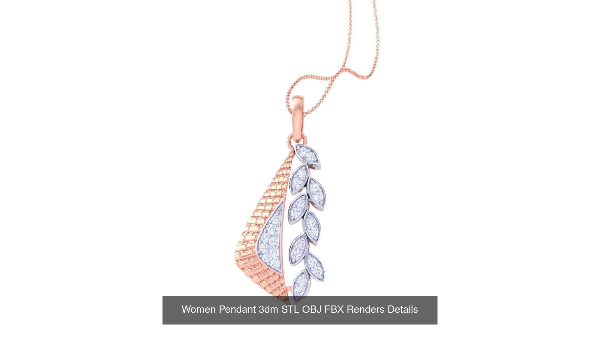 50 Women Pendant 3dm STL OBJ FBX Renders Details Collection _48
