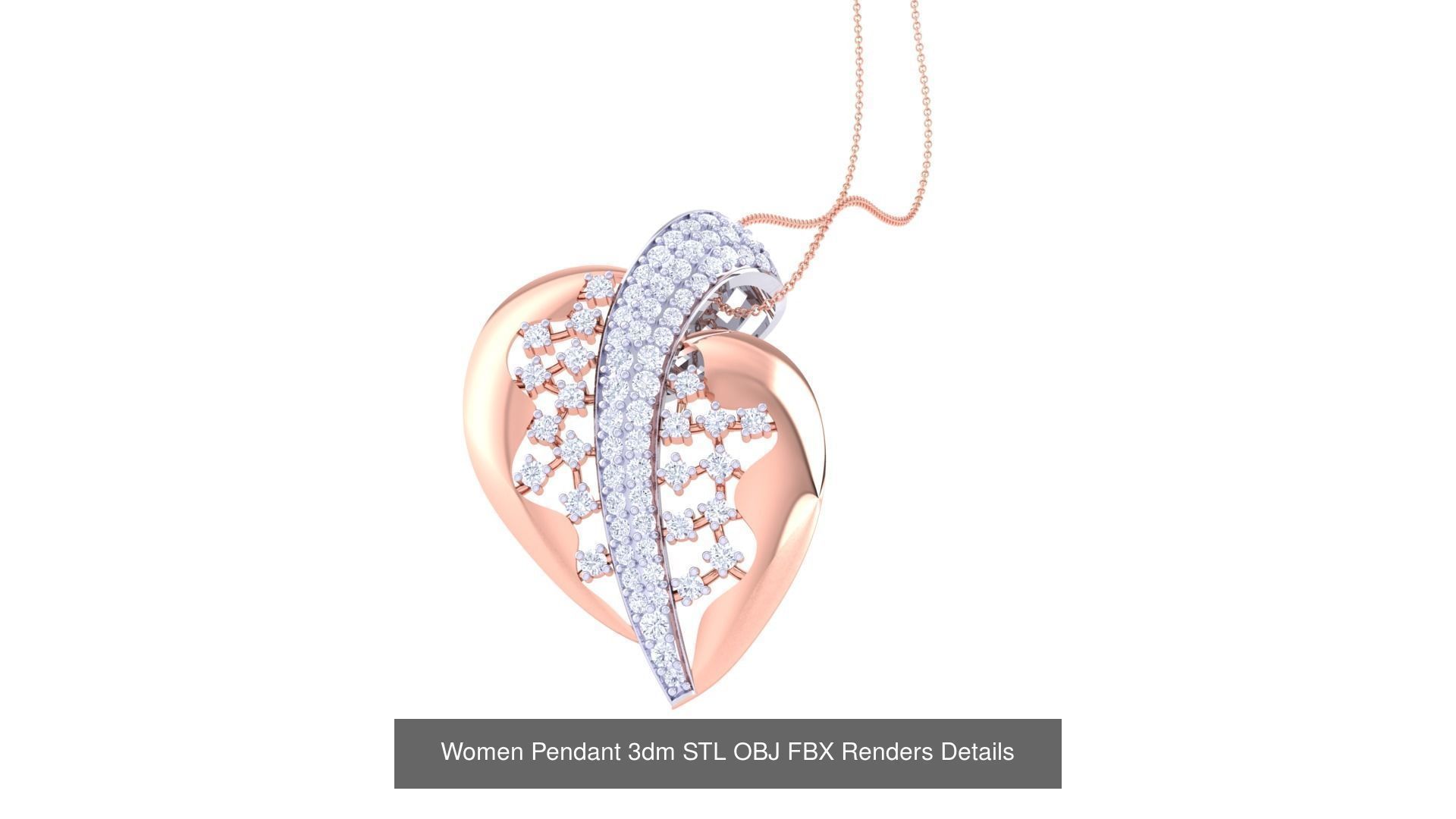 50 Women Pendant 3dm STL OBJ FBX Renders Details Collection _51