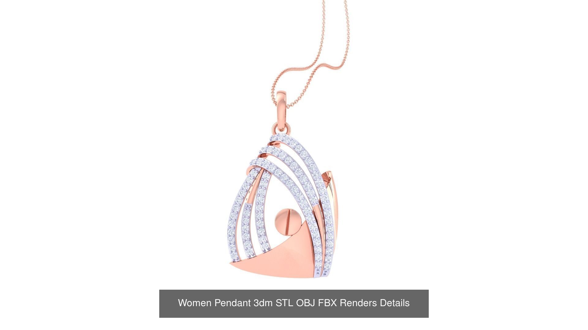 50 Women Pendant 3dm STL OBJ FBX Renders Details Collection _21