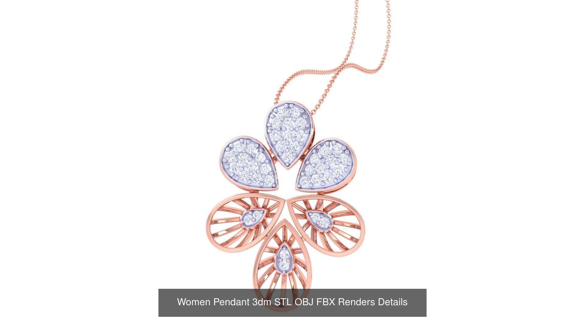 50 Women Pendant 3dm STL OBJ FBX Renders Details Collection _19