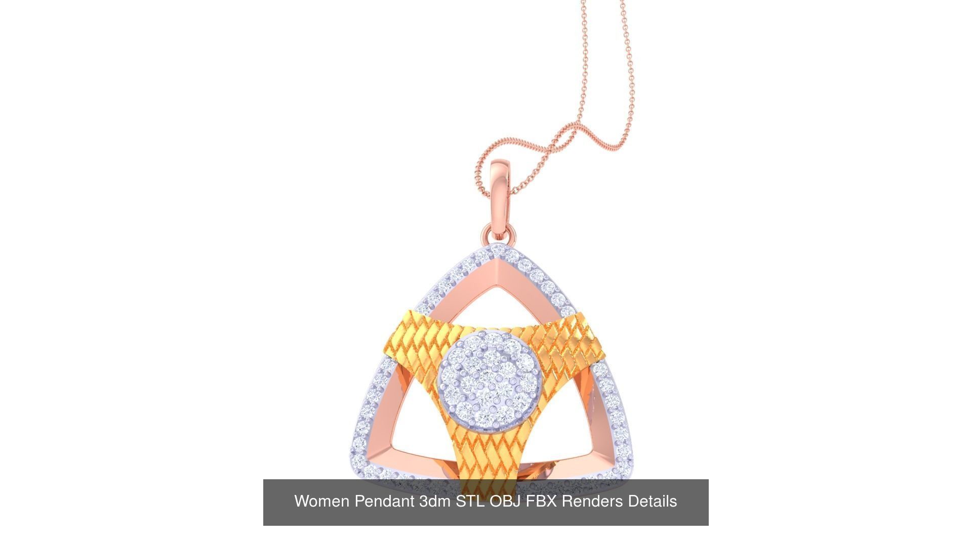 50 Women Pendant 3dm STL OBJ FBX Renders Details Collection _49