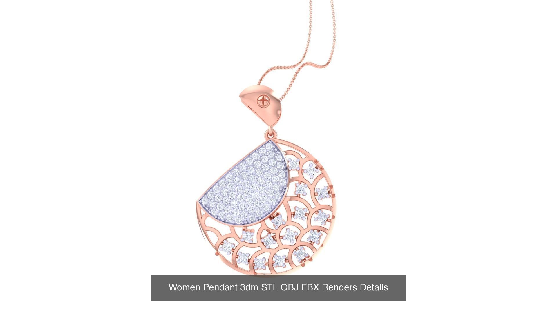 50 Women Pendant 3dm STL OBJ FBX Renders Details Collection _29
