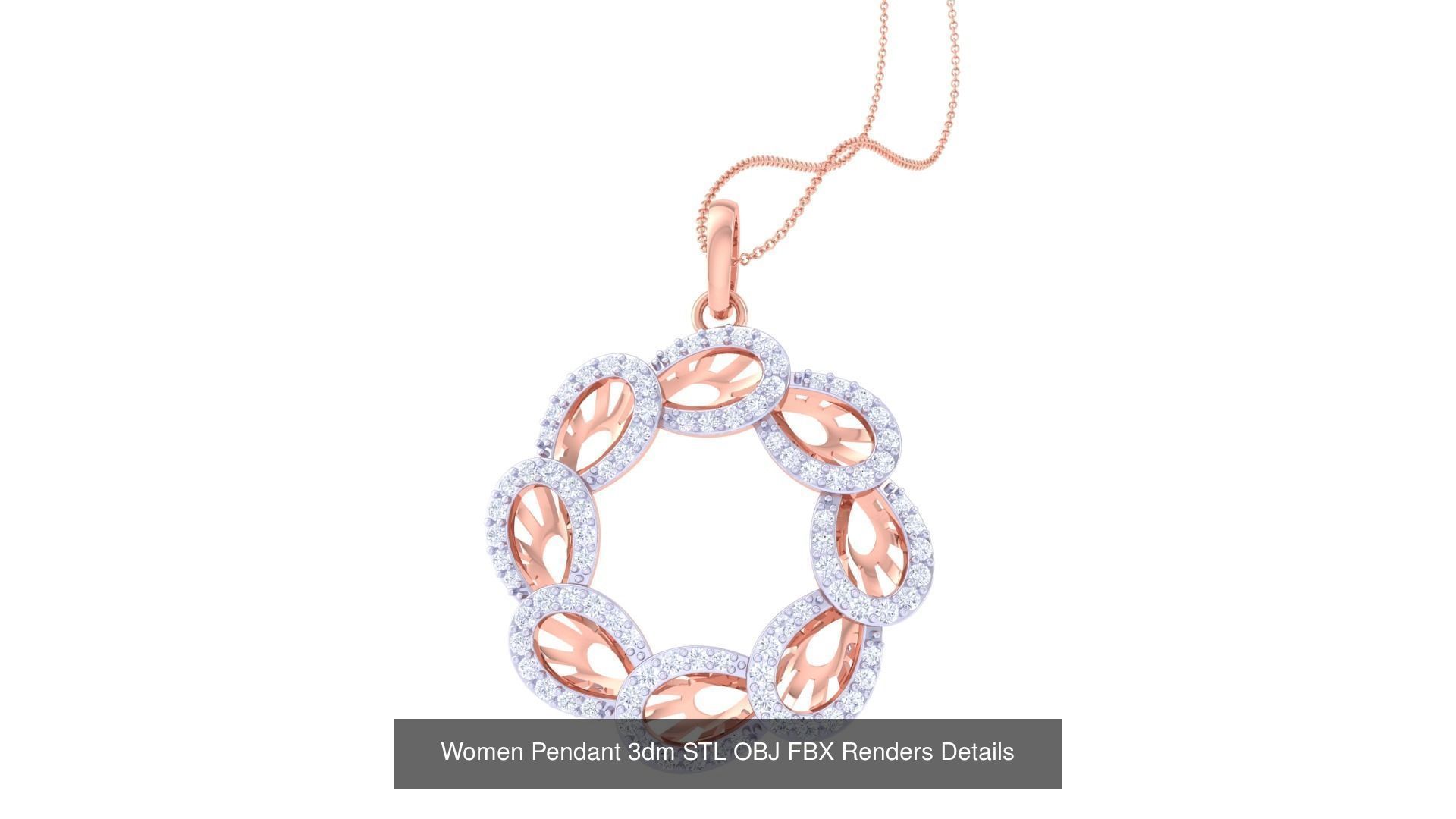 50 Women Pendant 3dm STL OBJ FBX Renders Details Collection _18