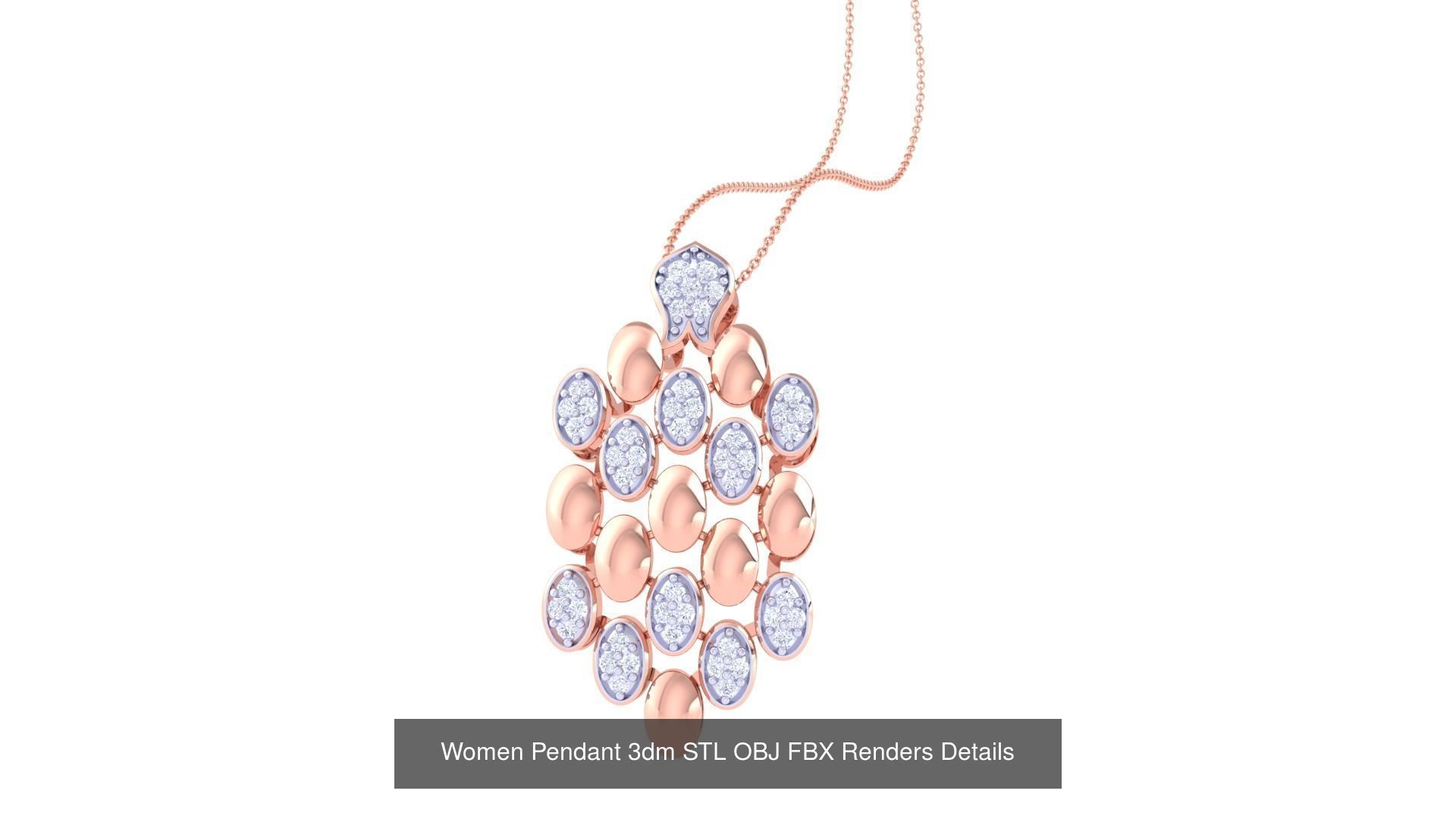 50 Women Pendant 3dm STL OBJ FBX Renders Details Collection _12