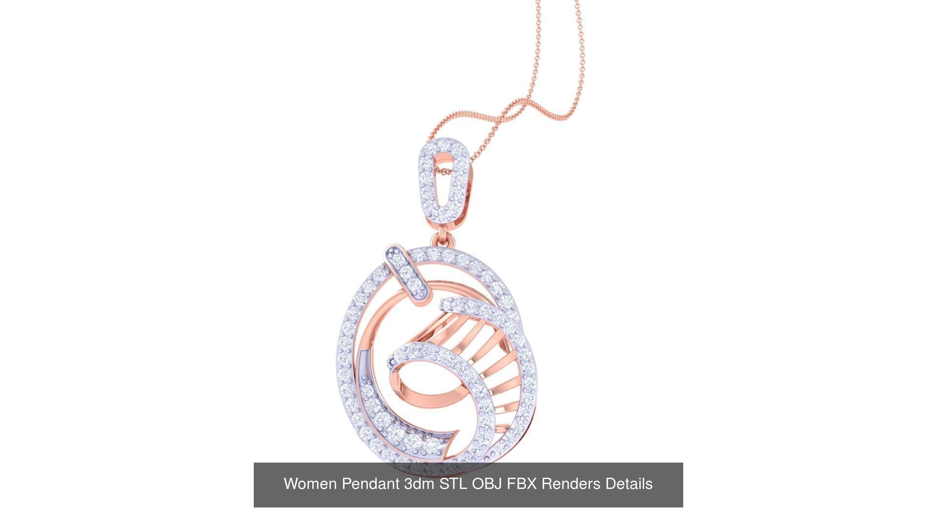 50 Women Pendant 3dm STL OBJ FBX Renders Details Collection _37