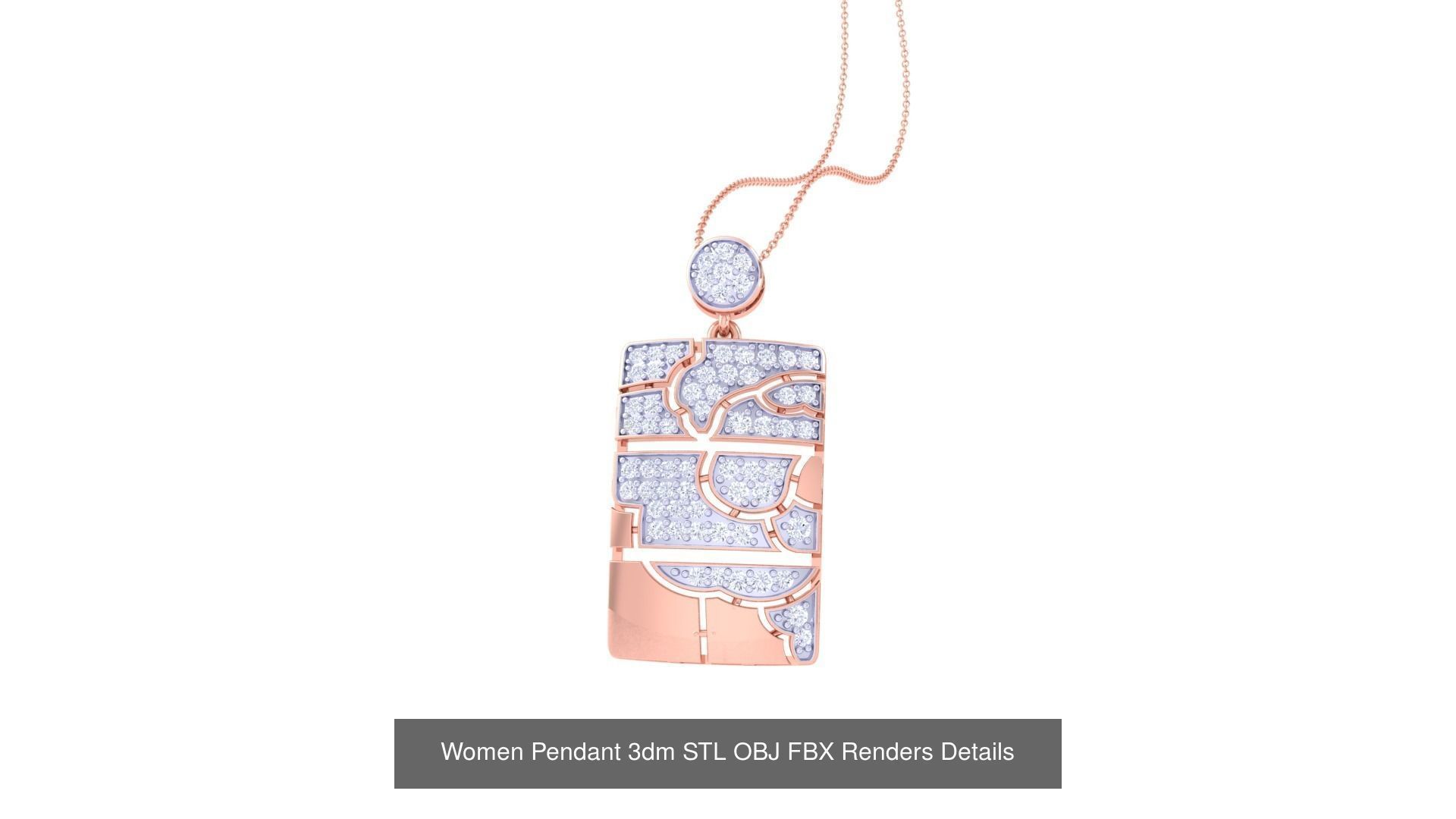 50 Women Pendant 3dm STL OBJ FBX Renders Details Collection _36