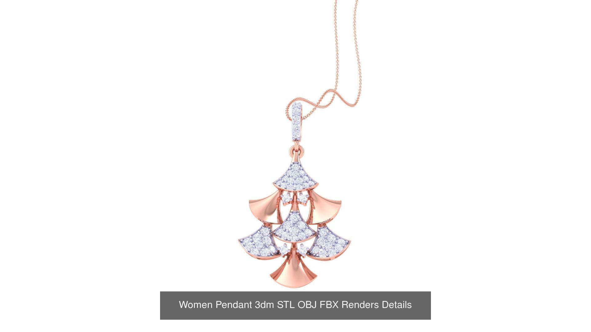 50 Women Pendant 3dm STL OBJ FBX Renders Details Collection _44