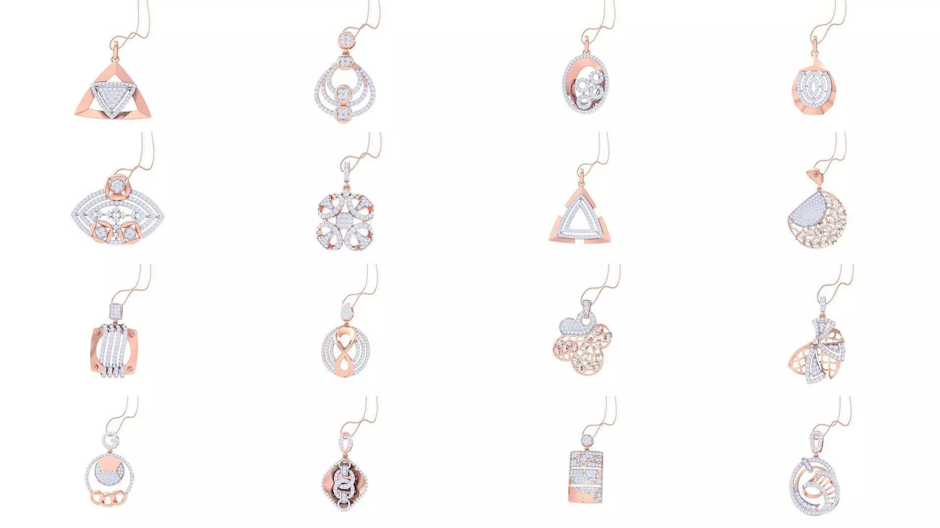 50 Women Pendant 3dm STL OBJ FBX Renders Details Collection _0