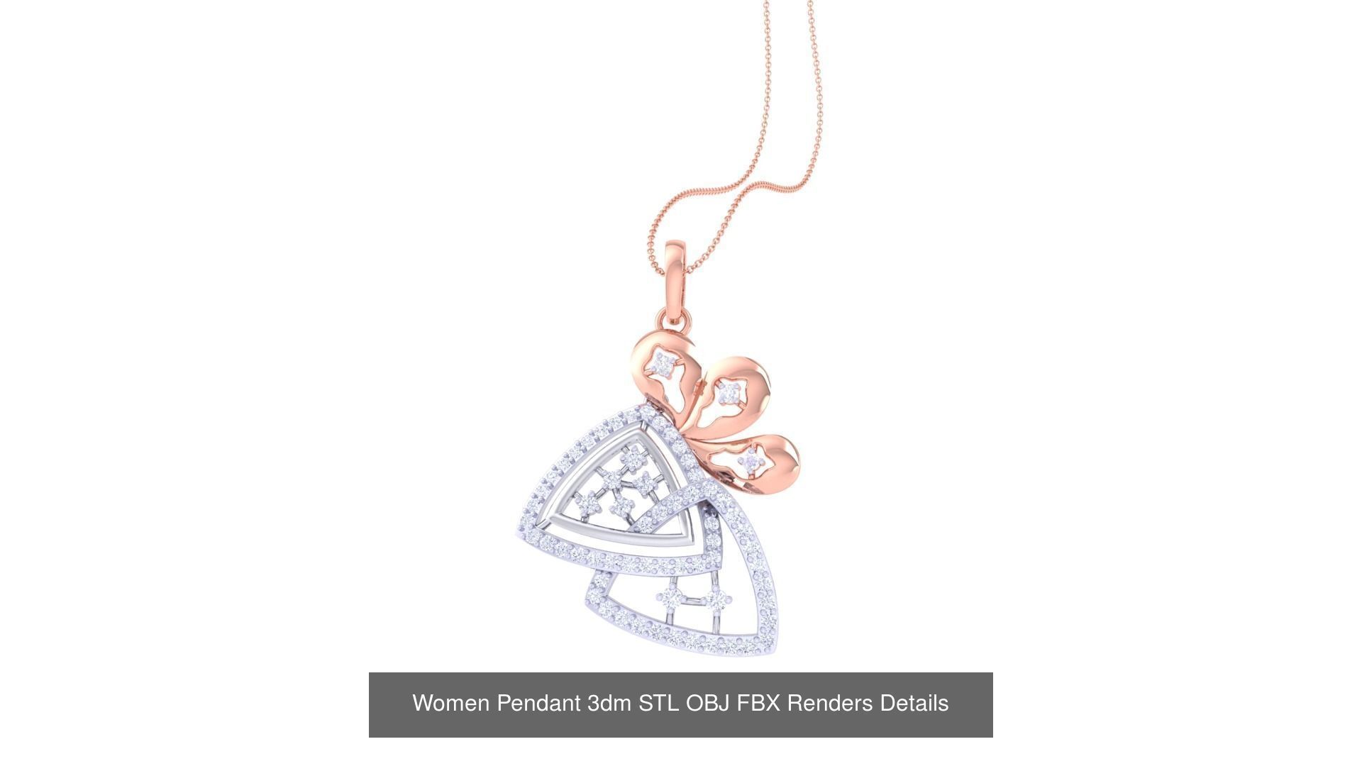 50 Women Pendant 3dm STL OBJ FBX Renders Details Collection _52