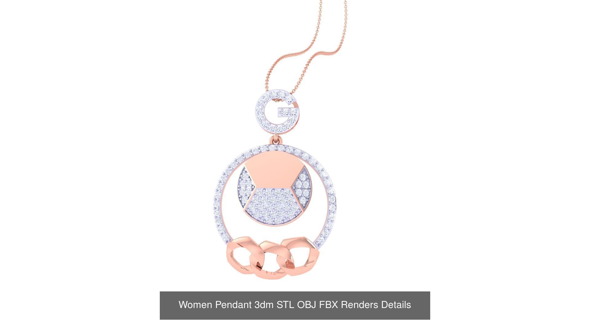 50 Women Pendant 3dm STL OBJ FBX Renders Details Collection _34