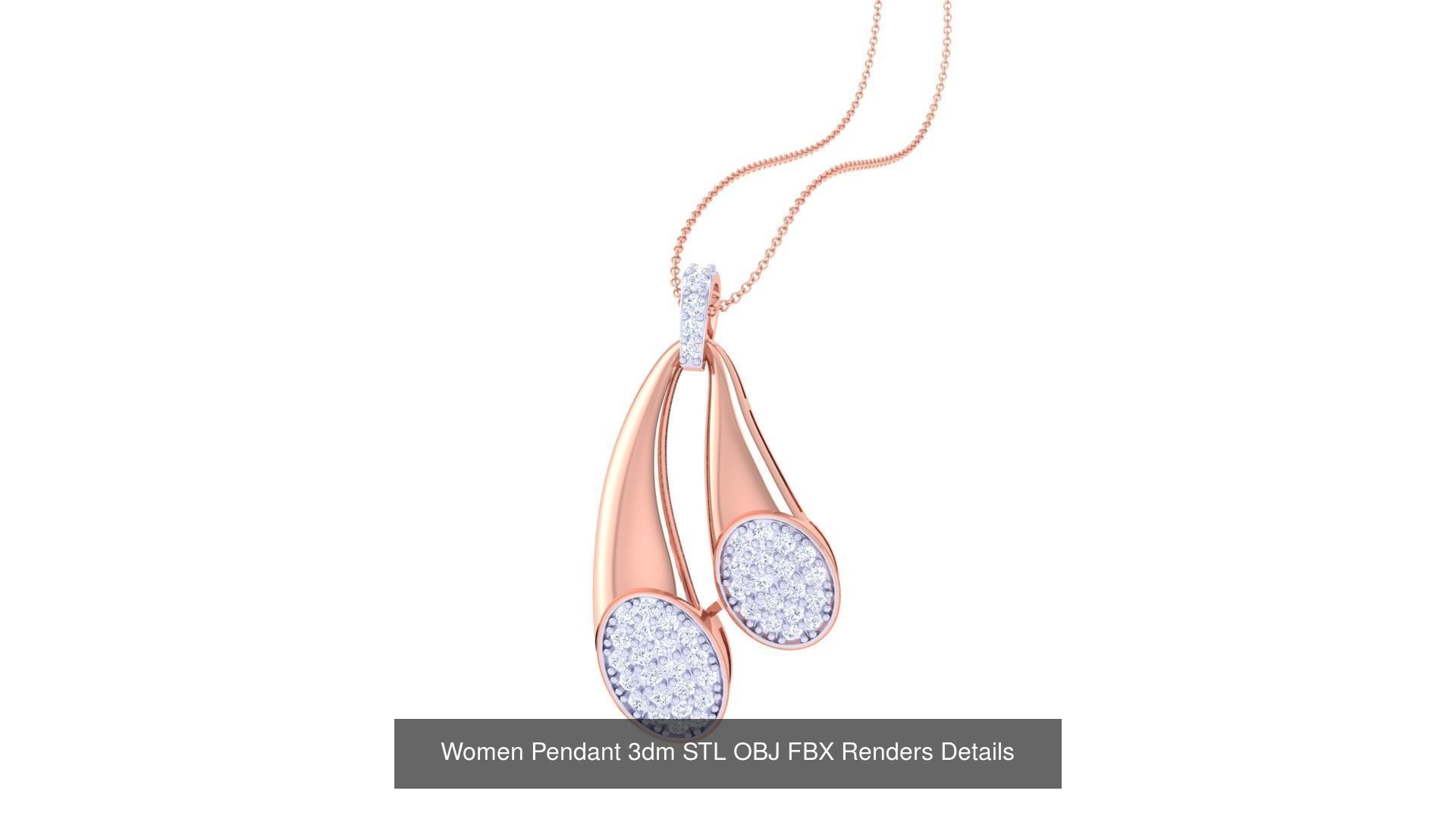 50 Women Pendant 3dm STL OBJ FBX Renders Details Collection _10