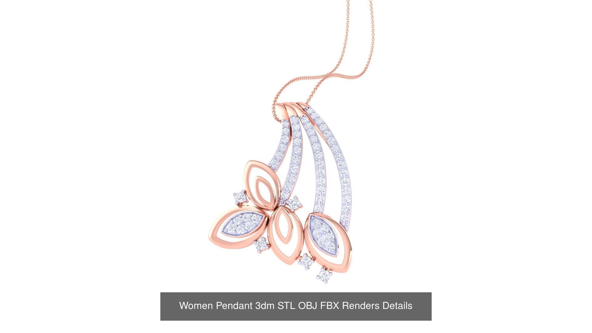 50 Women Pendant 3dm STL OBJ FBX Renders Details Collection _50