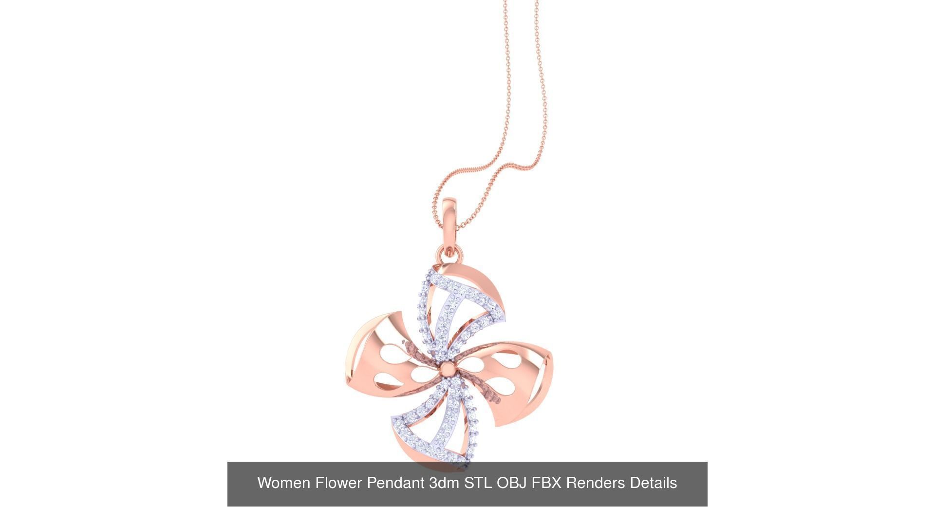50 Women Pendant 3dm STL OBJ FBX Renders Details Collection _8