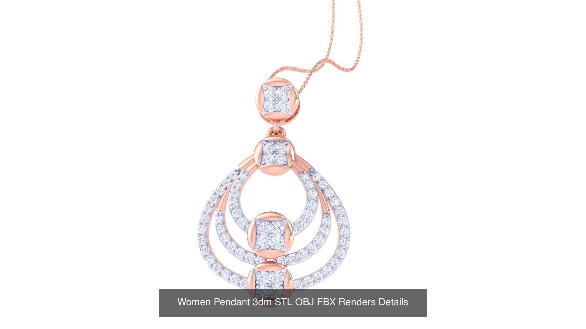50 Women Pendant 3dm STL OBJ FBX Renders Details Collection _23