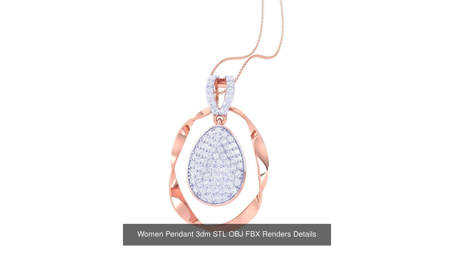 50 Women Pendant 3dm STL OBJ FBX Renders Details Collection _11