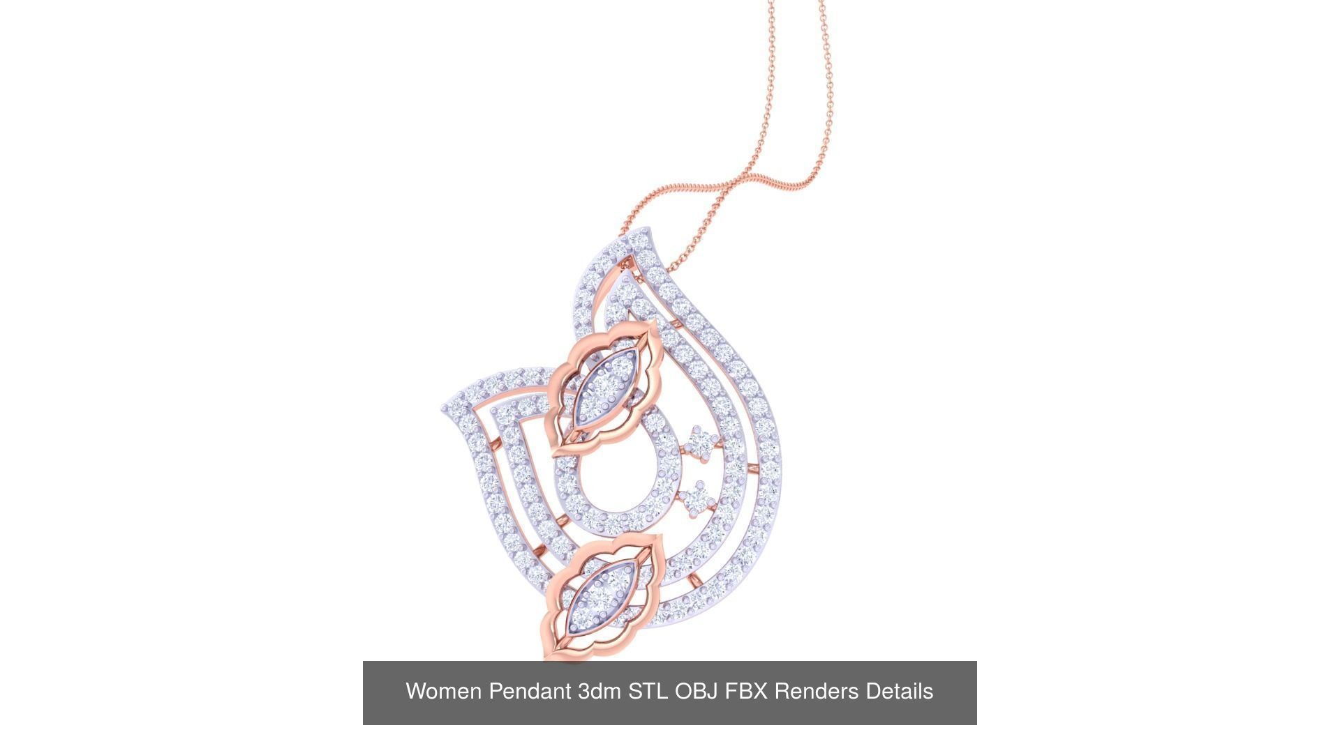 50 Women Pendant 3dm STL OBJ FBX Renders Details Collection _54