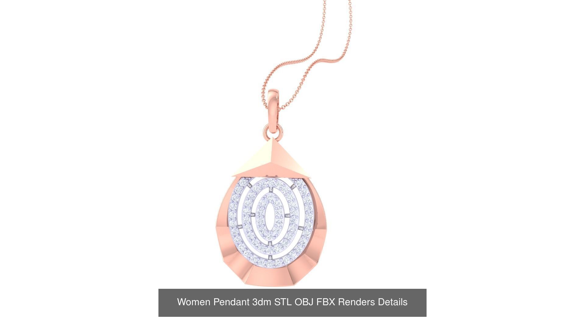 50 Women Pendant 3dm STL OBJ FBX Renders Details Collection _25