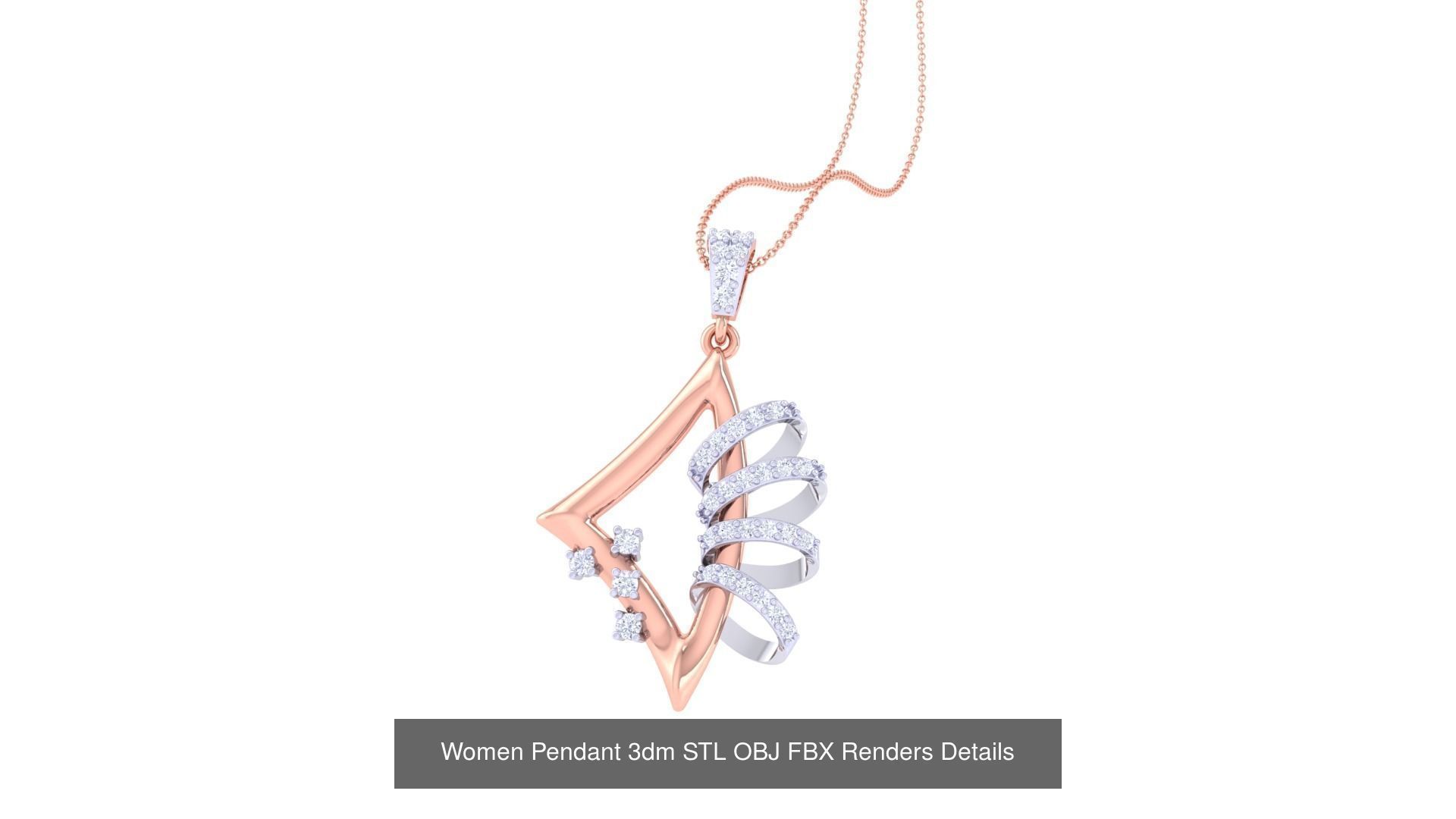 50 Women Pendant 3dm STL OBJ FBX Renders Details Collection _16