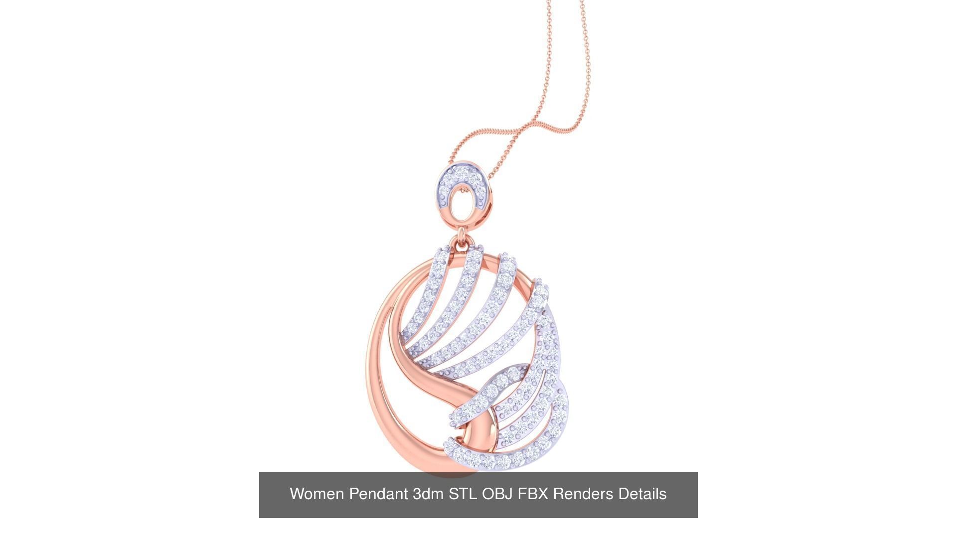 50 Women Pendant 3dm STL OBJ FBX Renders Details Collection _15