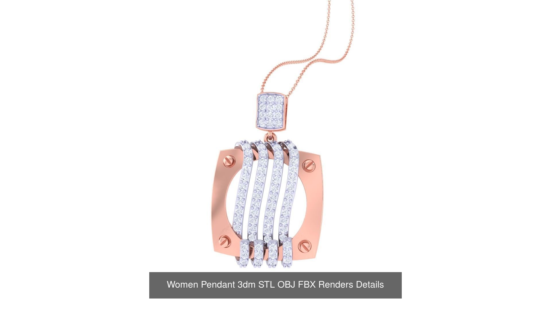 50 Women Pendant 3dm STL OBJ FBX Renders Details Collection _30