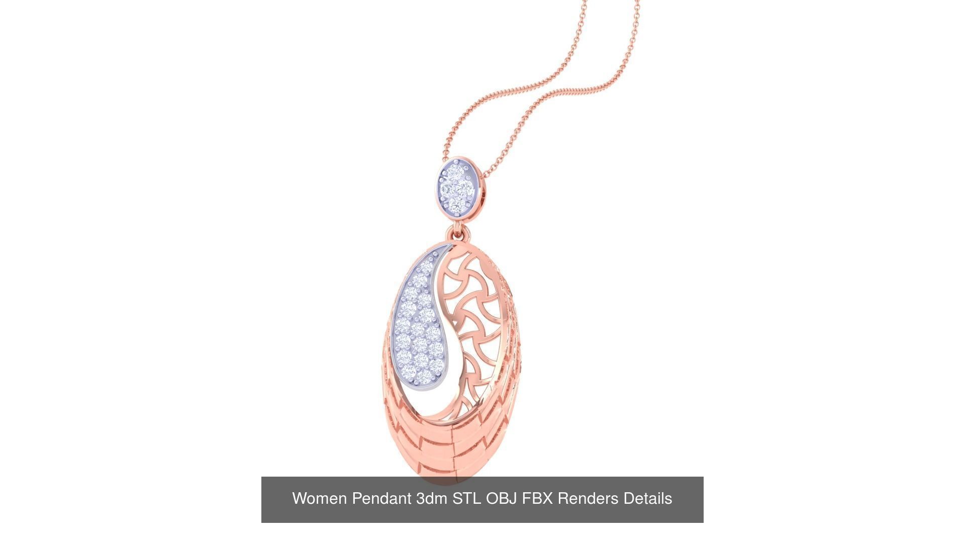 50 Women Pendant 3dm STL OBJ FBX Renders Details Collection _41