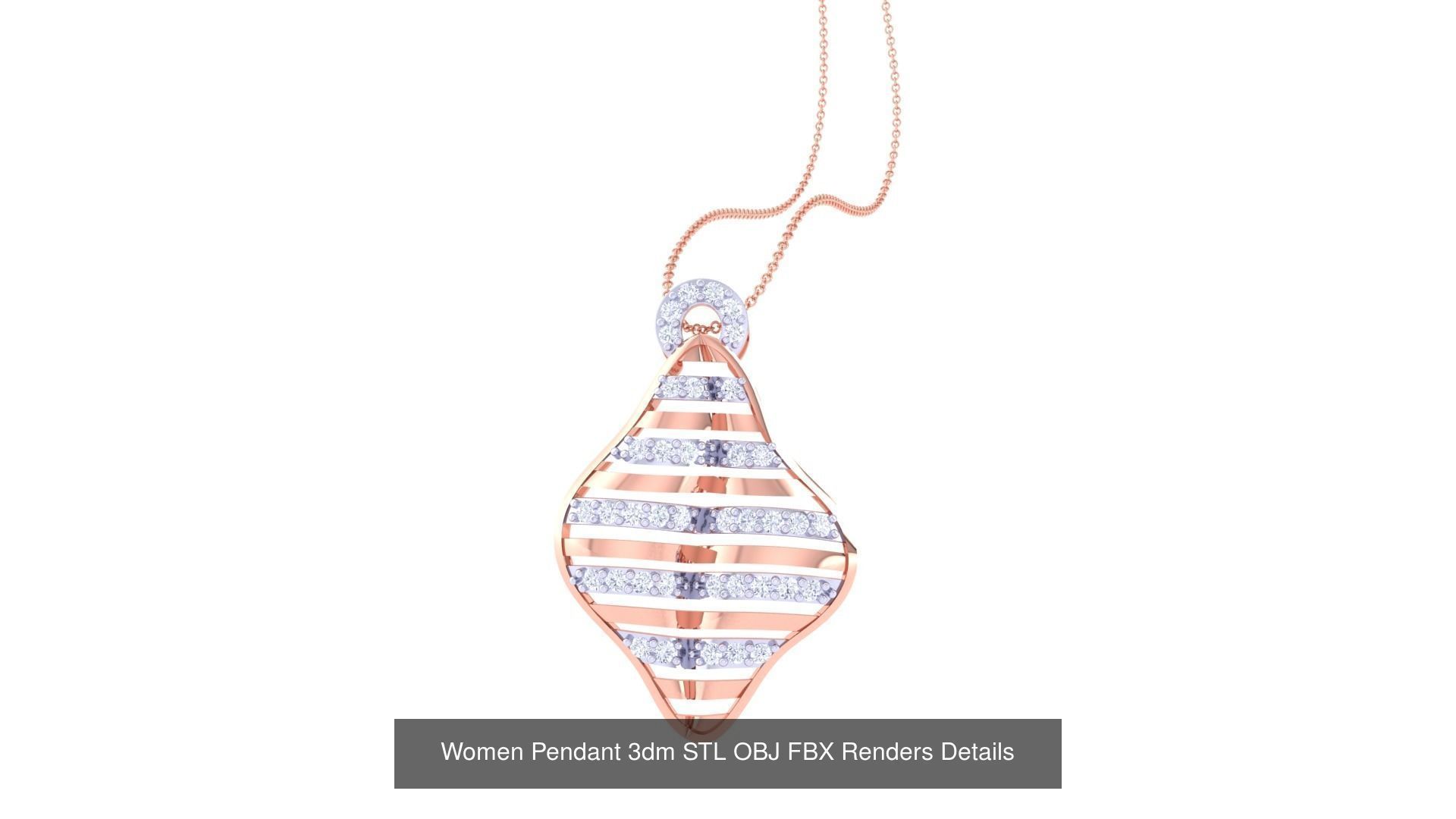 50 Women Pendant 3dm STL OBJ FBX Renders Details Collection _7