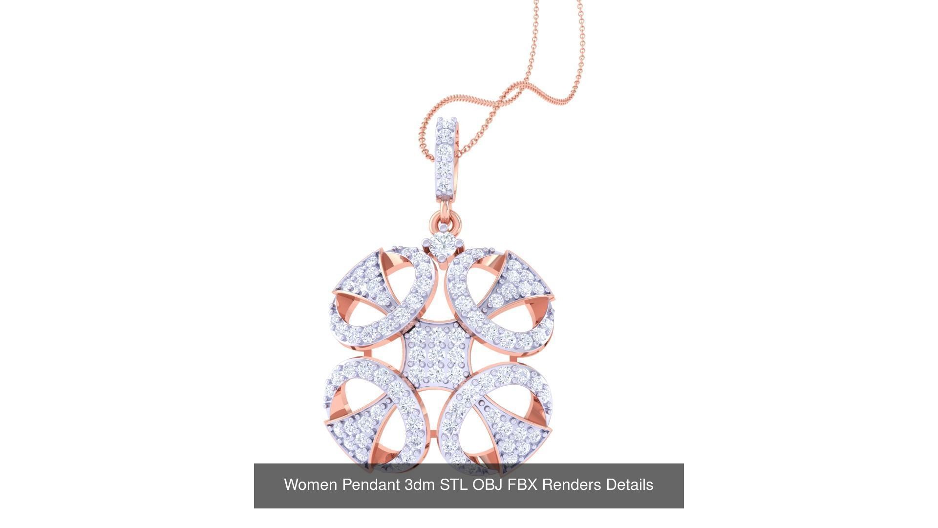 50 Women Pendant 3dm STL OBJ FBX Renders Details Collection _27