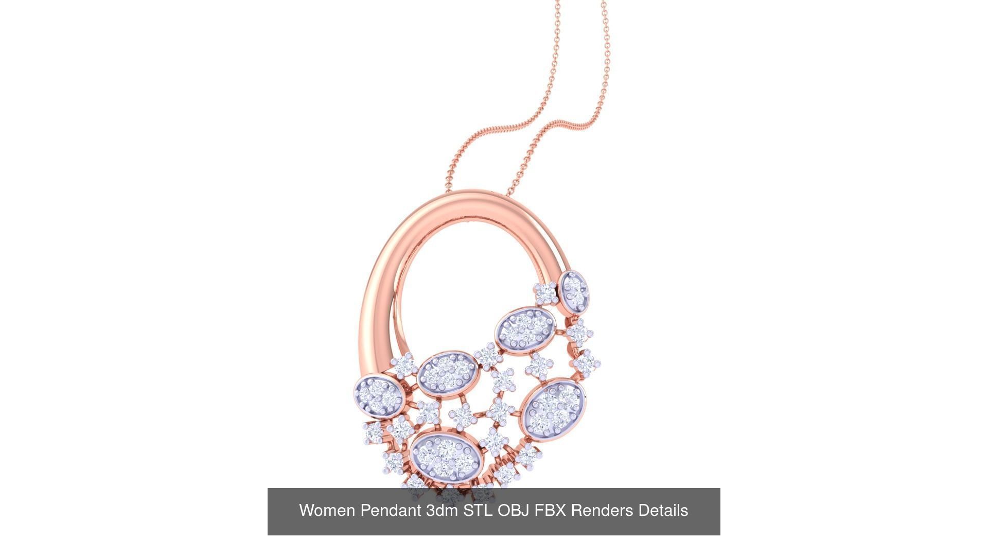 50 Women Pendant 3dm STL OBJ FBX Renders Details Collection _13