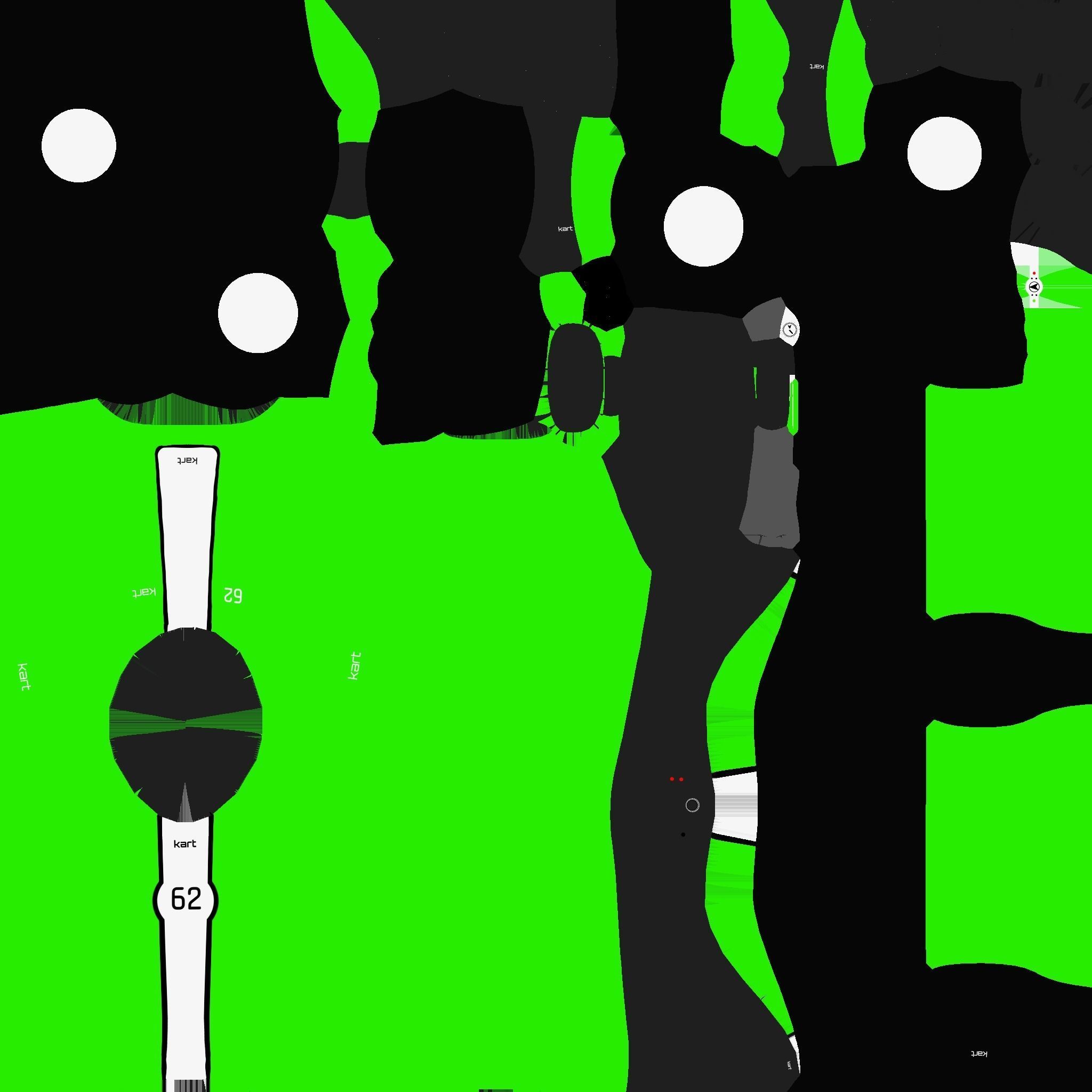 Cartoon Kart F03 Green - Vehicle Racing Design Low-poly 3D model_23