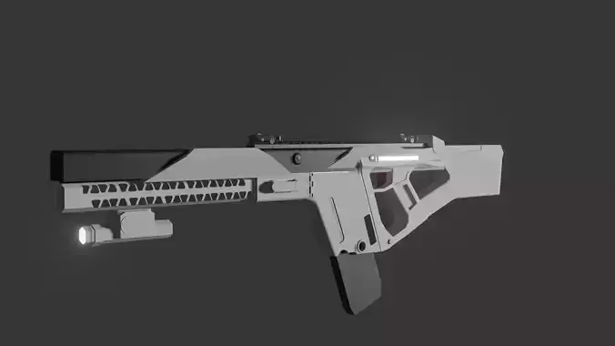Gen IX Sci-Fi SMG Low-Poly Gun 