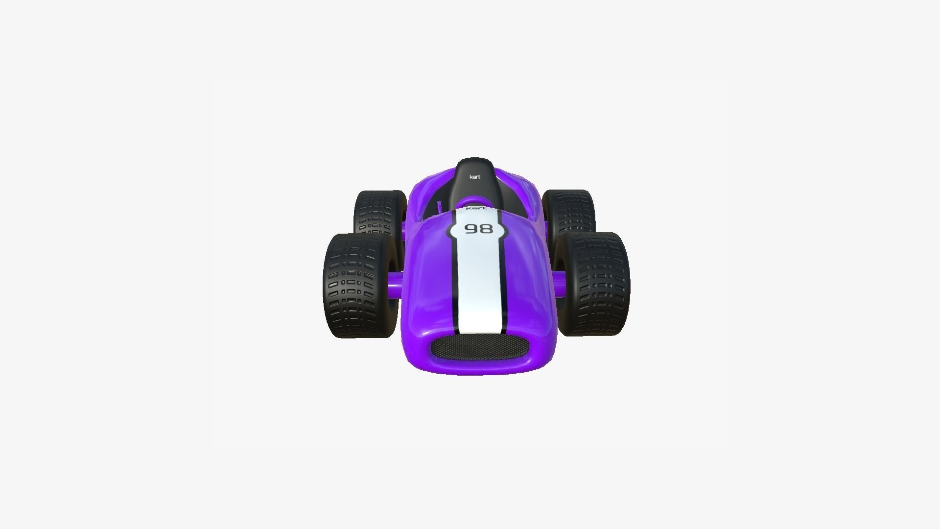 Cartoon Kart F04 Purple - Vehicle Racing Design Low-poly 3D model_4