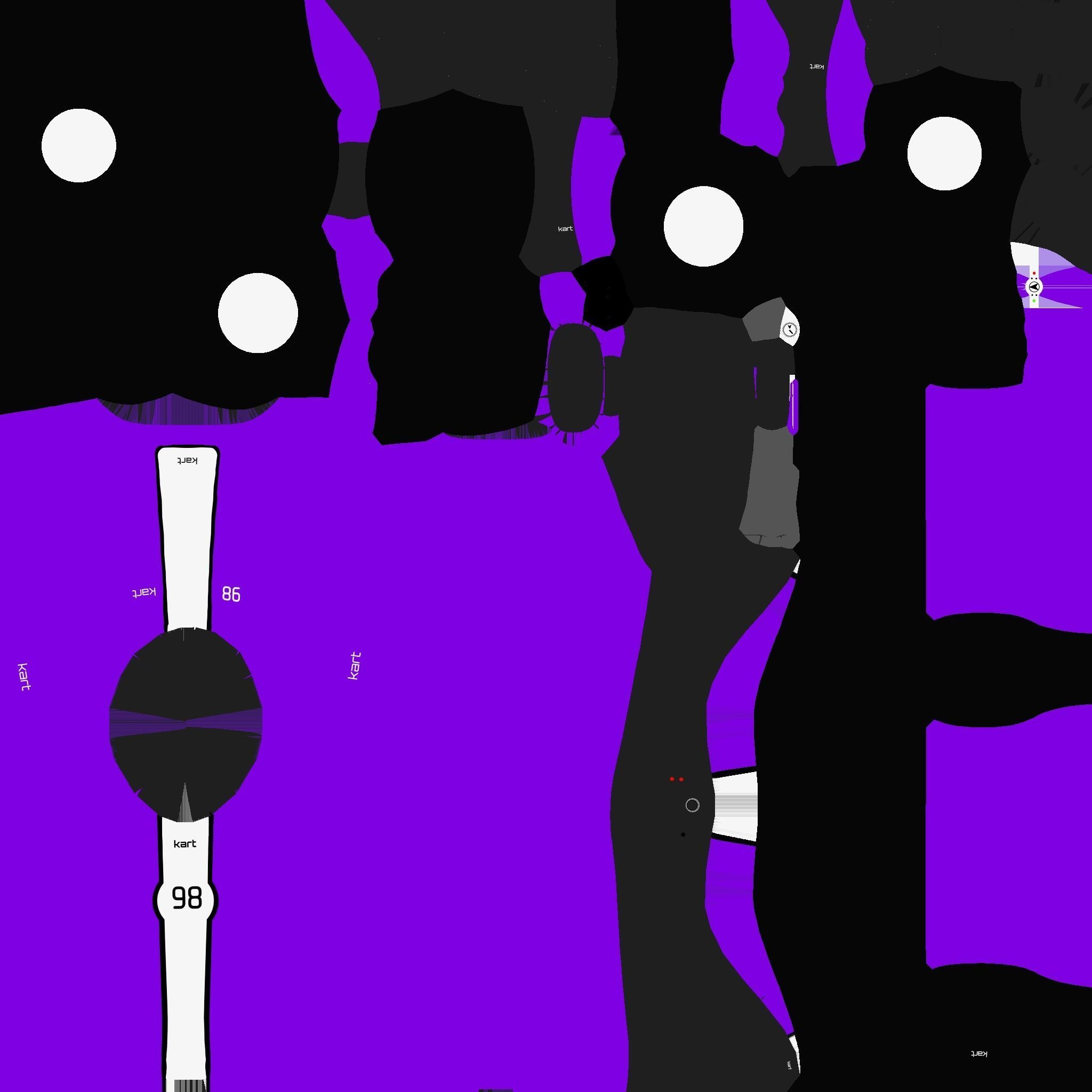 Cartoon Kart F04 Purple - Vehicle Racing Design Low-poly 3D model_23