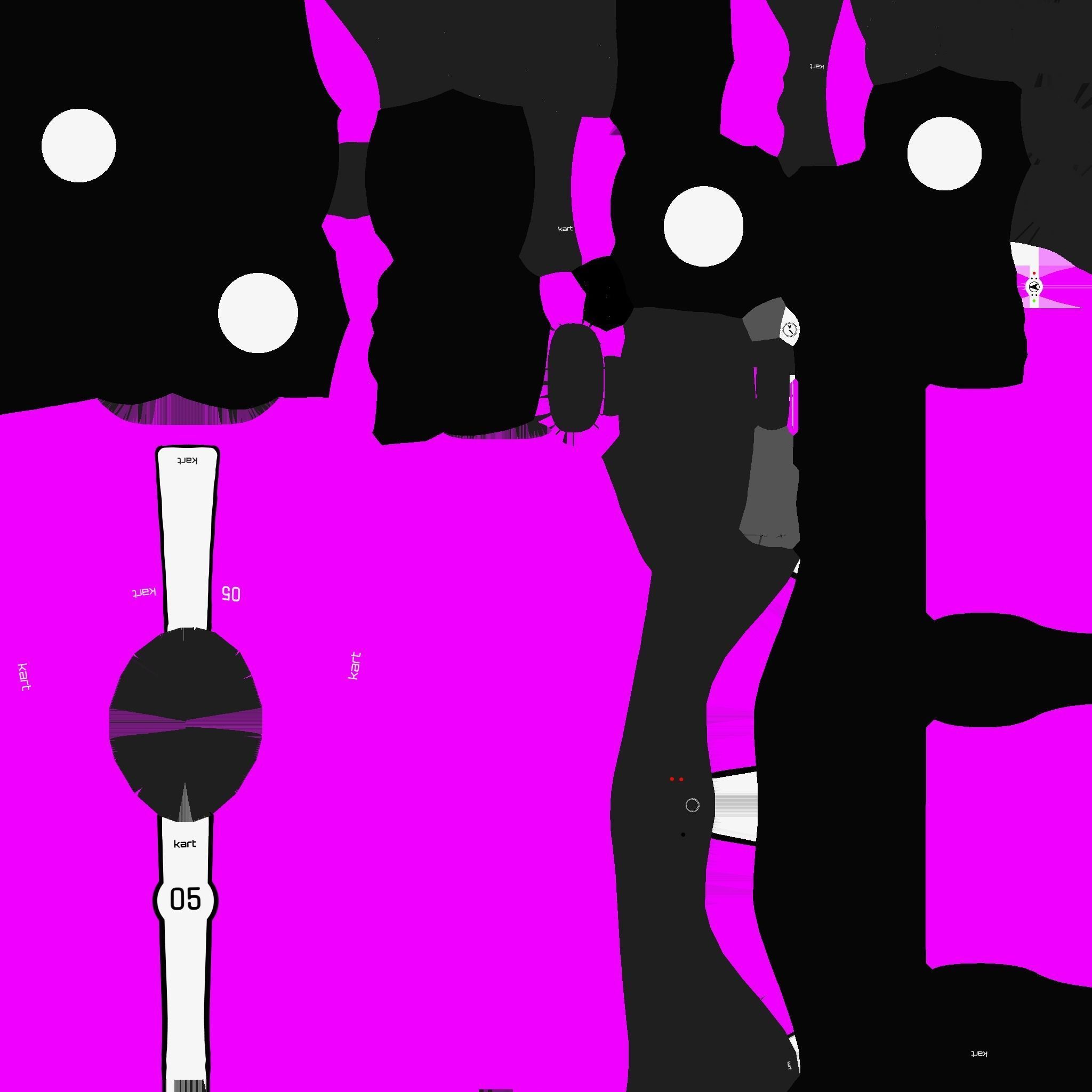 Cartoon Kart F05 Pink - Vehicle Racing Design Low-poly 3D model_23