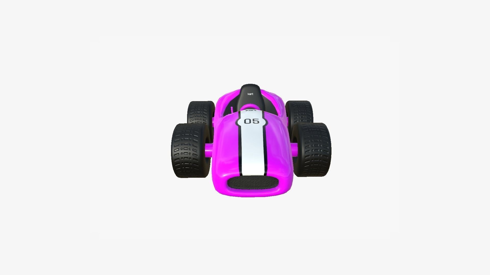 Cartoon Kart F05 Pink - Vehicle Racing Design Low-poly 3D model_4