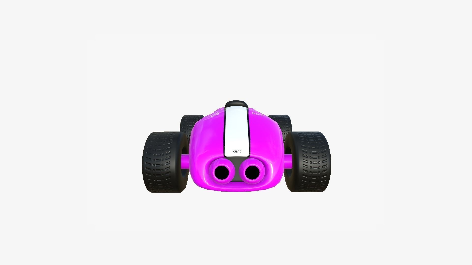 Cartoon Kart F05 Pink - Vehicle Racing Design Low-poly 3D model_2